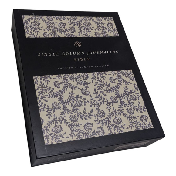 ESV Single Column Journaling Bible, Clothbound Hardcover With Flower Design‎ - Picture 1 of 5